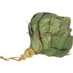 Zawieszka wrzeciono kolor zielony z  brokatem 10 cm - obrazek 2