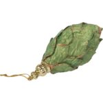 Zawieszka sopel kolor zielony z brokatem 14 cm - obrazek 2