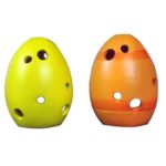 Jajko ceramiczne z zajączkiem lampion w kolorze pomarańczowym 10x7 cm