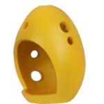 Jajko ceramiczne z zajączkiem lampion w kolorze żółtym 10x7 cm - obrazek 3