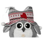 DEKORACJA ŚWIĄTECZNA SOWA STOPER DO DRZWI  szara 30 cm - obrazek 3