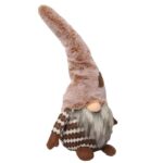 Pluszowy skrzat świąteczny w kolorze brązowym 50 cm - obrazek 3