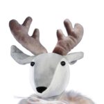RENIFER ŚWIĄTECZNY ŁOŚ SIEDZĄCY Z FUTERKIEM 30CM - obrazek 3