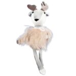 RENIFER ŚWIĄTECZNY ŁOŚ SIEDZĄCY Z FUTERKIEM 30CM