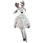 RENIFER ŚWIĄTECZNY ŁOŚ SIEDZĄCY Z FUTERKIEM 43CM - obrazek 2