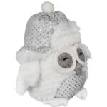 Pluszowy Stopper Drzwiowy w Kształcie Sowy ze Świątecznymi Dekoracjami, 30 cm - obrazek 2