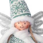 Anioł Bożonarodzeniowy na Stojaku, Zielony, 54 cm - obrazek 2