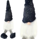 SKRZAT Świąteczny Krasnal GNOM Ozdoba Świąteczna Prezent 50 cm GRANATOWY