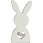 Wielkanocna Girlanda świetlna z Białymi Zającami LED 10 szt. na baterie, ozdoba do domu i ogrodu - obrazek 2