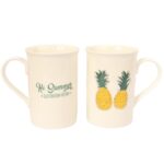 Zestaw Prezentowy: 2 Ceramiczne Kubki z Łyżeczkami - Motyw Ananasów Summer - obrazek 2