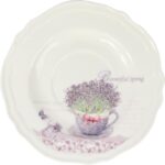 Komplet ceramiczny filiżanka z talerzykiem z wiklinowym w wazonie w prezentowym kartoniku - obrazek 2