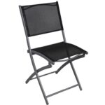 Krzesło ogrodowe składane antracytowe Material