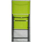 Składane krzesło ogrodowe EMYS z lekkiej, stalowej konstrukcji w kolorze antracytowym - obrazek 2