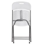 KRZESŁO CATERINGOWE OGRODOWE SKŁADANE BIAŁE II - obrazek 2