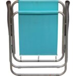 Krzesło Turystyczne Składane ze Stali Nierdzewnej i Tworzywa Sztucznego w Kolorze Niebieskim - obrazek 2