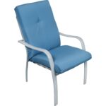 METALOWE KRZESŁO OGRODOWE tarasowe na balkon NIEBIESKIE II