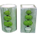 Świecznik Prostokątny z Motywem Drzewka 12x7 cm - obrazek 2