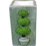 Świecznik Prostokątny z Motywem Drzewka 12x7 cm