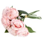 BUKIET 9 SZTUCZNYCH RÓŻ 28CM - WYSOKIEJ JAKOŚCI - KOLOR RÓŻOWY - obrazek 3