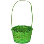 Koszyk wielkanocny do święconki fi 22 cm zielony - obrazek 2