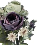 Bukiet 8 kwiatów sztucznych mix róża i lilia zielony - obrazek 3