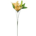 Gałązka 2 lilii, kwiat sztuczny, żółty - obrazek 2