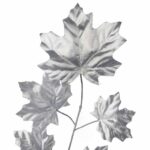 GAŁĄZKA LIŚCI OZDOBNYCH 68 CM KOLOR SREBRNY - obrazek 2