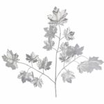 GAŁĄZKA LIŚCI OZDOBNYCH 68 CM KOLOR SREBRNY