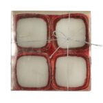 Zestaw 4 Ceramicznych Świeczek Świątecznych