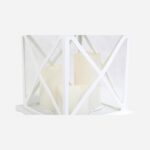 Biała Latarnia Dekoracyjna z Trzema Świecami LED GOLIAT - obrazek 2