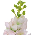 Gałązka Sztucznej Lewkonii w Kolorze Jasno Różowym, 90 cm - obrazek 3