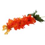 Gałązka Dekoracyjna z Dwoma Kwiatami Ostróżki w Kolorze Pomarańczowym - obrazek 3