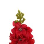 Lewkonia Sztuczna w Kolorze Czerwonym - Dekoracyjny Kwiat o Wysokości 84 cm - obrazek 2