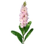 Sztuczny Kwiat Lewkonia w Jasnym Różu o Wyglądzie Naturalnym - 84 cm - obrazek 2