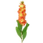 Sztuczna Lewkonia Wysokiej Jakości w Kolorze Pomarańczowym o Wysokości 84 cm - obrazek 3