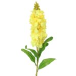 Sztuczny Kwiat Lewkonia w Kolorze Żółtym - Realistyczna Dekoracja, Wysokość 84 cm - obrazek 3