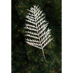 Gałązka brokatowa- biała paproć - obrazek 3