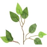 LIŚĆ GAŁĄZKA POTRÓJNA BENIAMINA KOLOR ZIELONY 60 CM - obrazek 2