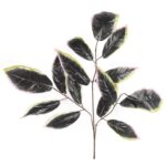 LIŚĆ GAŁĄZKA POTRÓJNA CIENIOWANA FIOLETOWO RÓŻOWA 72 CM