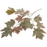 GAŁĄZKA LIŚCI KLONU 64 CM ZIELONA - obrazek 3