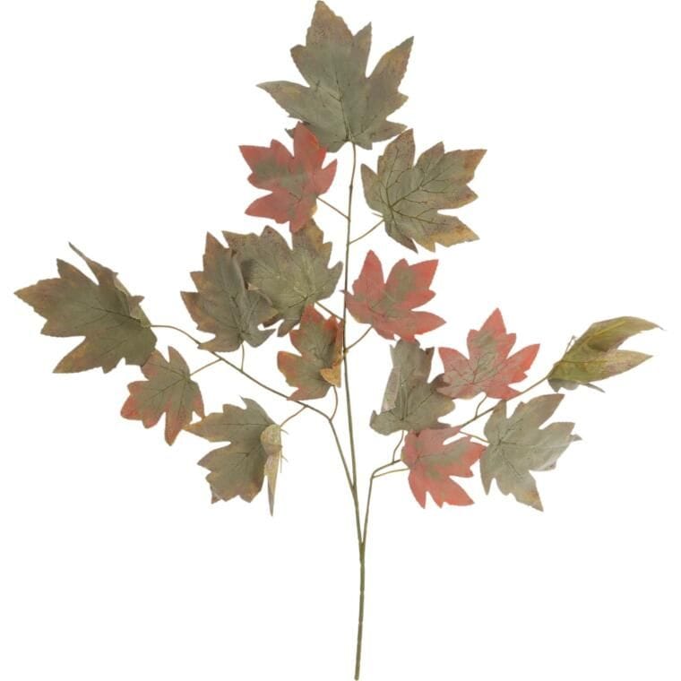 LL26-85Z GAŁĄZKA LIŚCI KLONU 64 CM ZIELONA - obrazek 1