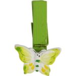 MOTYLE KLAMERKI DREWNIANE 4SZT 4CM WIELKANOC WIOSNA - obrazek 3