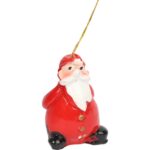 Zestaw 6 Czerwonych Zawieszek Świątecznych Mikołaj 3 cm - obrazek 3