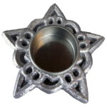 Srebrny Świecznik na Tealight w Kształcie Gwiazdy 9.5cm