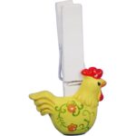 Klamerki Dekoracyjne Koguciki Żółte 12szt - Wielkanocne Akcesoria Dekoracyjne - obrazek 2