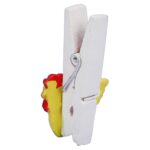 Klamerki Dekoracyjne Koguciki Żółte 12szt - Wielkanocne Akcesoria Dekoracyjne - obrazek 3