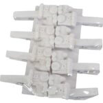 Zestaw 8 Klamerek z Figurkami Pociągów 4.5 cm - Kolor Biały