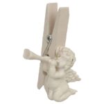 Komplet 8 Białych Klamerek z Aniołkami - obrazek 2