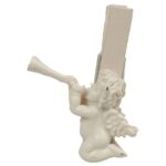 Komplet 8 Białych Klamerek z Aniołkami - obrazek 3