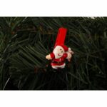 Czerwone klamerki świąteczne z figurką Mikołaja, 5 cm - zestaw 6 sztuk - obrazek 2